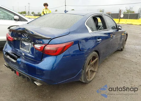 2019 Infiniti Q50 3.0T Red Sport 400 z USA, uszkodzony, nr VIN JN1FV7AP2KM760770